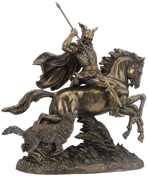„Odin auf Sleipnir mit Wolf“