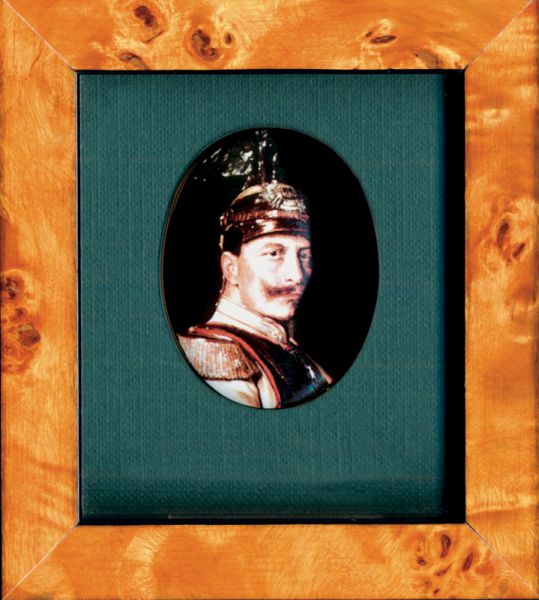 Porzellanmedaillon „Kaiser Wilhelm II.“ (1859–1941)