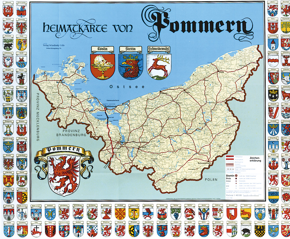 Heimatkarte von Pommern | Lesen und Schenken
