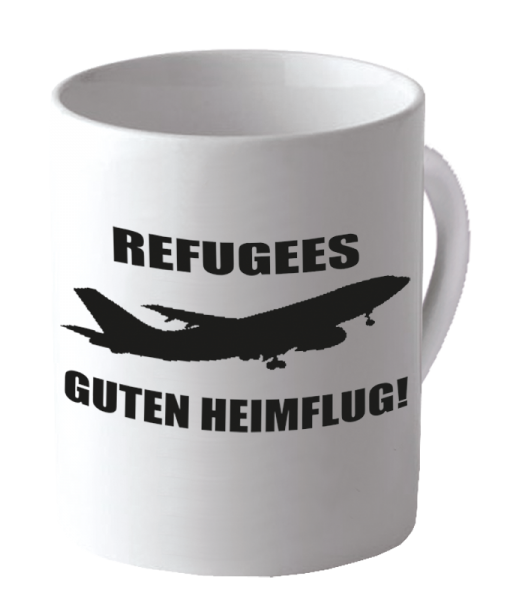 Becher „Guten Heimflug“