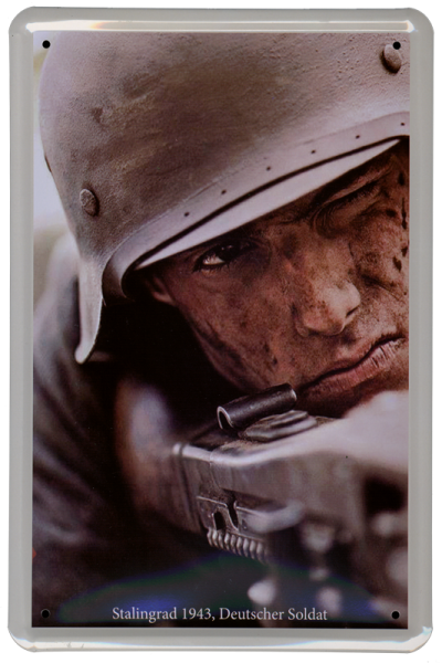 Blechschild "Deutscher Soldat", 20 x 30 cm