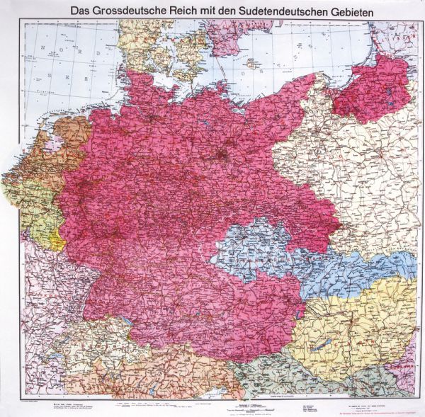 Deutschland mit Sudetenland 1938