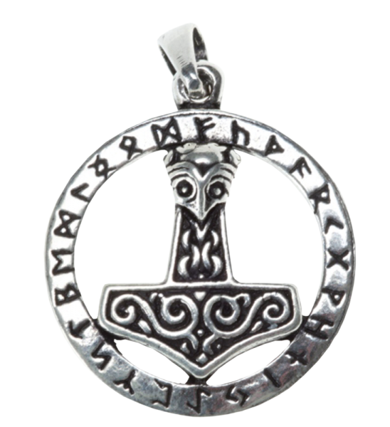 Anhänger „Thorhammer im Runenkreis“