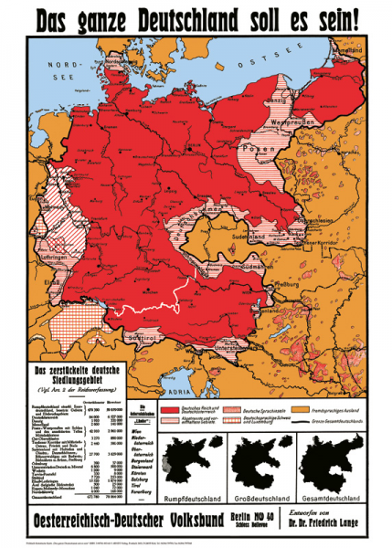 Politisch-historische Karte „Das ganze Deutschland soll es sein“