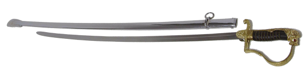 Preußischer Löwenkopfsäbel mit Metallscheide