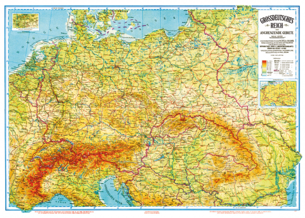 Politisch-historische Karte: Großdeutsches Reich 1942
