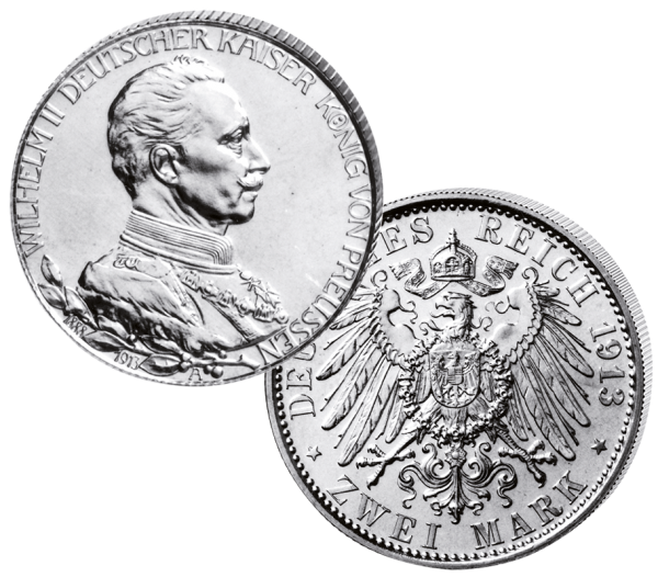 2 Mark „Wilhelm II. 1913“