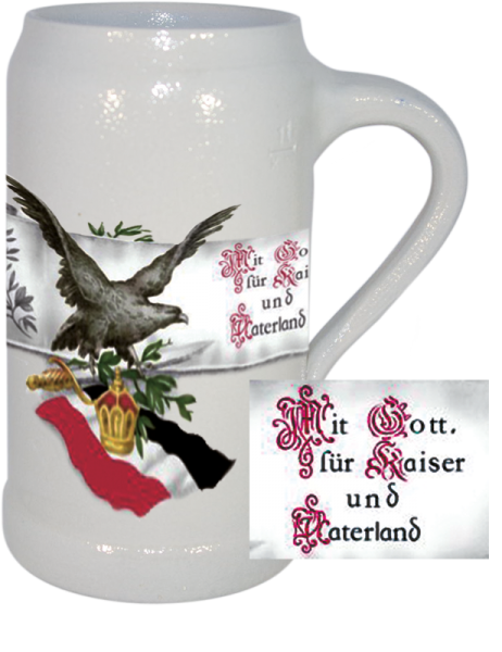 Bierkrug „Mit Gott für Kaiser und Vaterland“