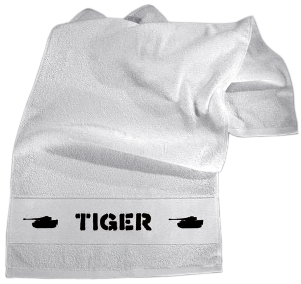 Handtuch "Tiger" weiß, bestickt